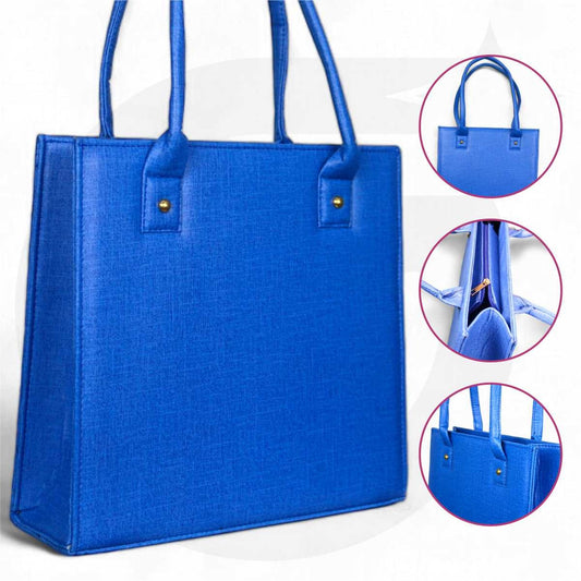 Ladies Shoulder Bag - Jeans pattern spacious bag for university